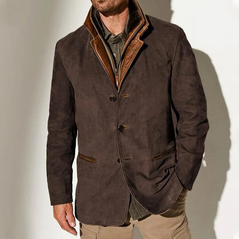 Men's Suede Jacket | Lightweight Tailored-Levorel