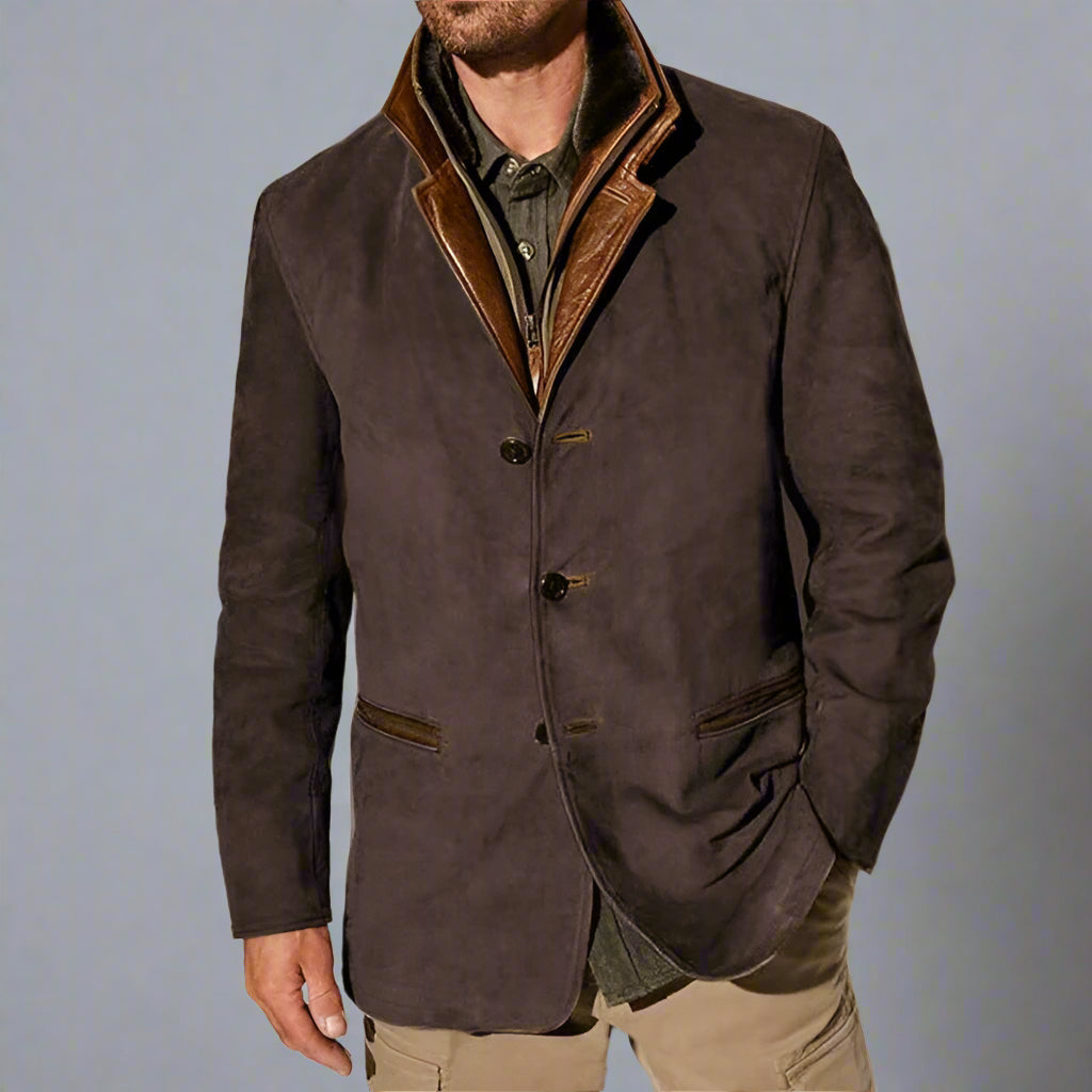 Men's Suede Jacket | Lightweight Tailored-Levorel