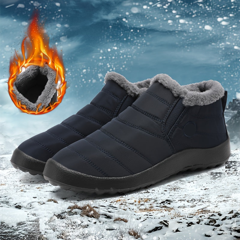 Men’s Winter Slip On Boots | Waterproof Flat-Levorel