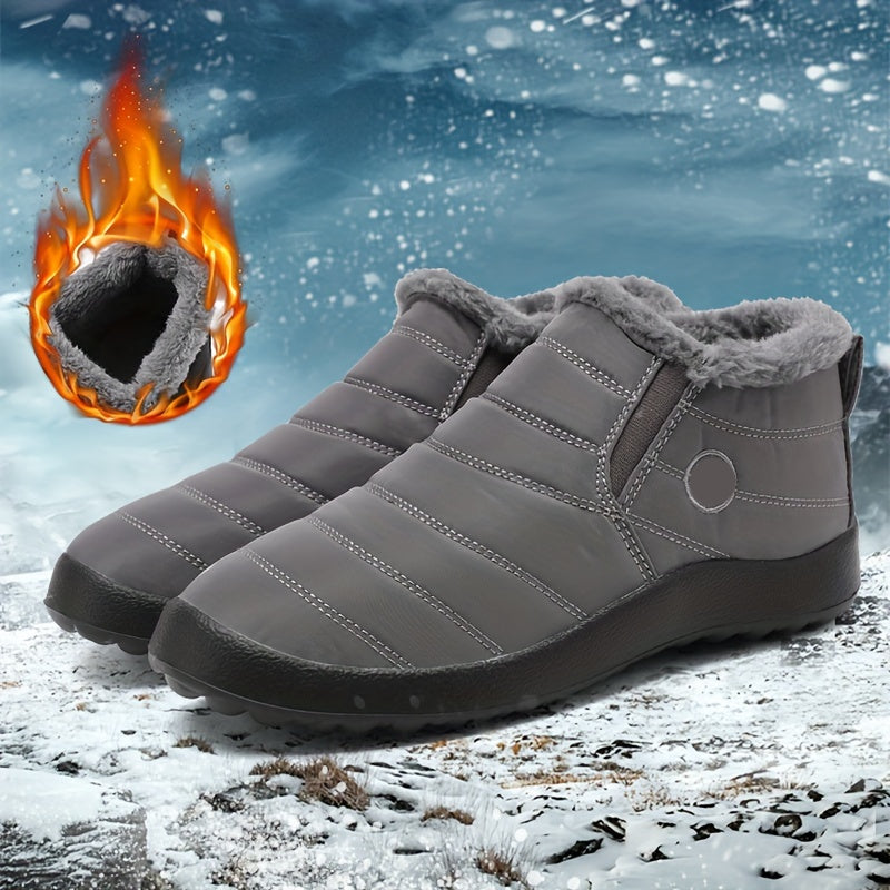 Men’s Winter Slip On Boots | Waterproof Flat-Levorel