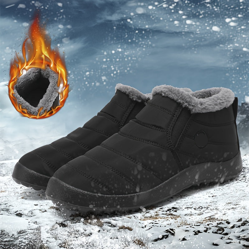 Men’s Winter Slip On Boots | Waterproof Flat-Levorel