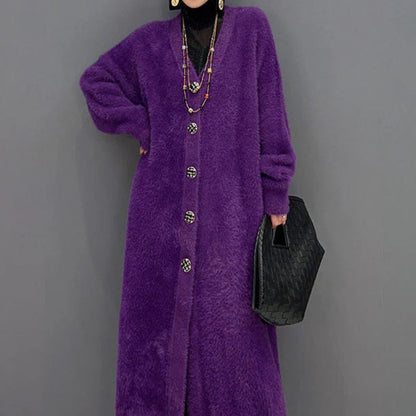 Women’s Oversized Fluffy Cardigan Coat Long Warm