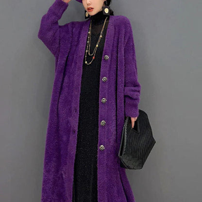 Women’s Oversized Fluffy Cardigan Coat Long Warm