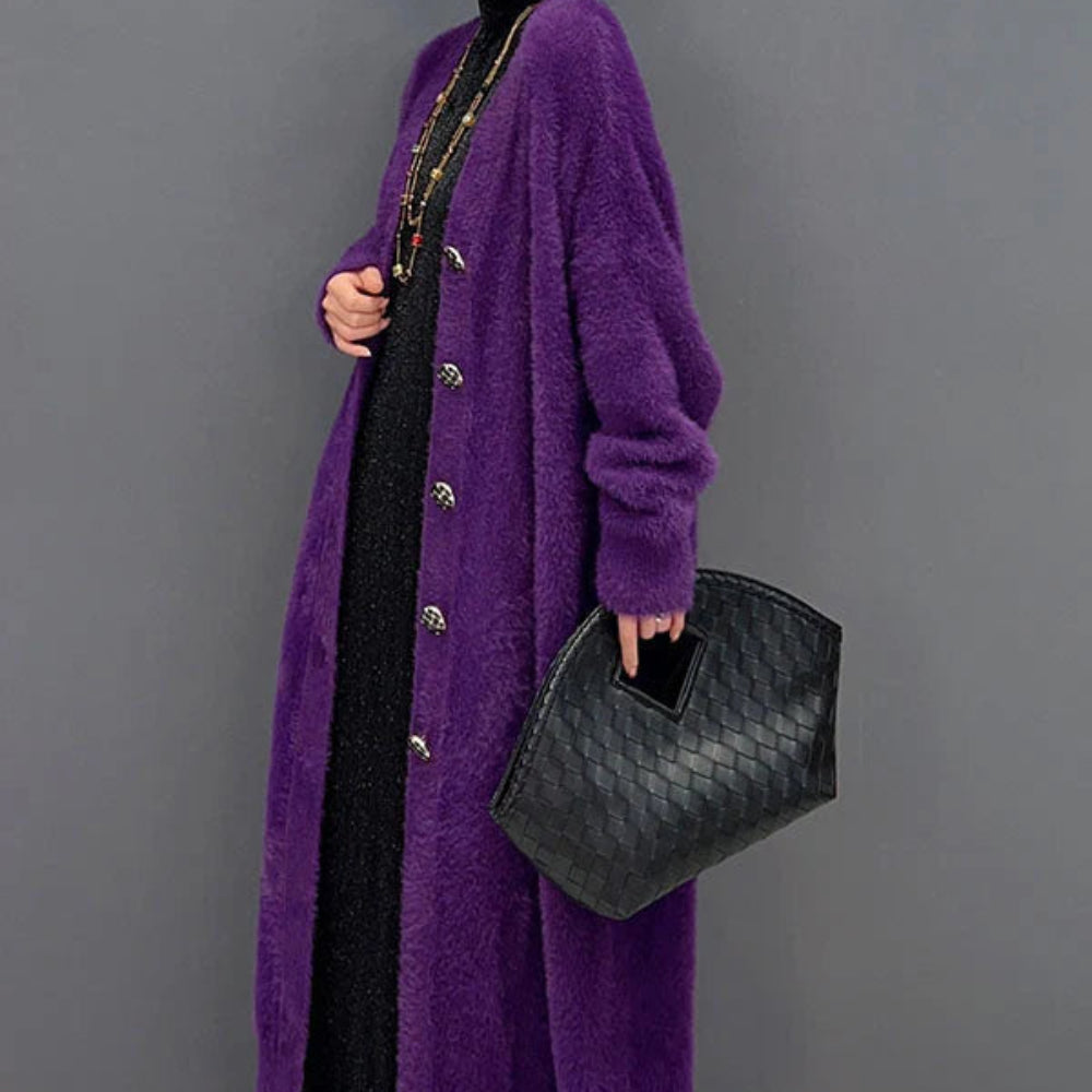 Women’s Oversized Fluffy Cardigan Coat Long Warm