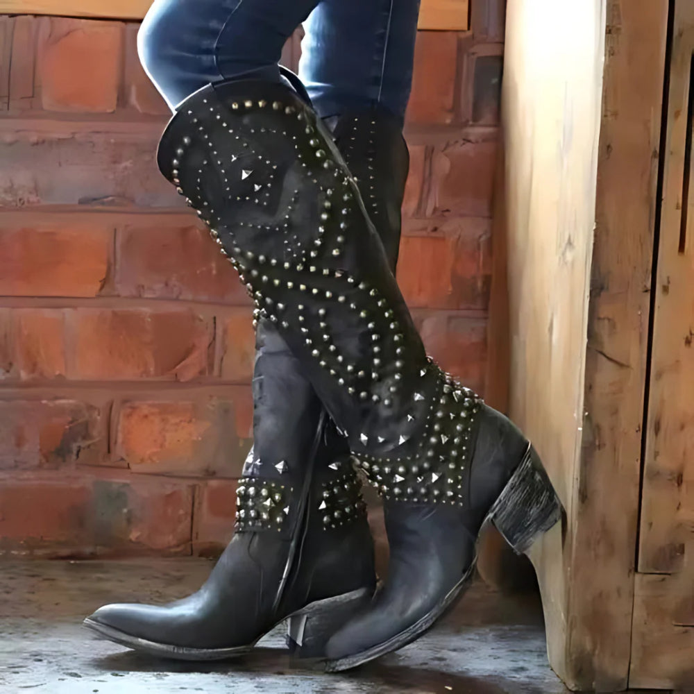 Women Embroidered Western Cowboy Boots | Knee High, Fashion