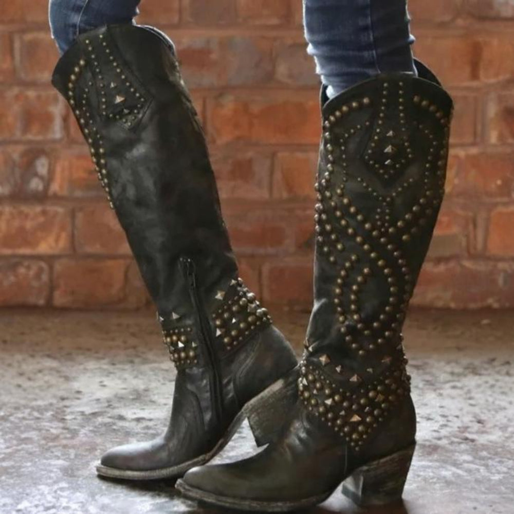 Women Embroidered Western Cowboy Boots | Knee High, Fashion