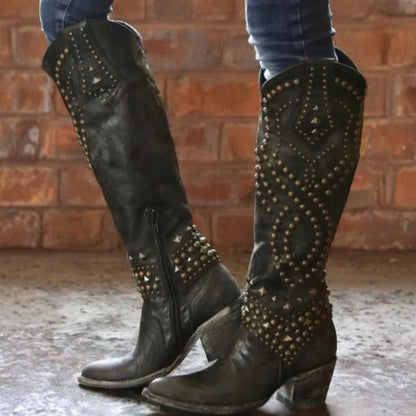 Women Embroidered Western Cowboy Boots | Knee High, Fashion