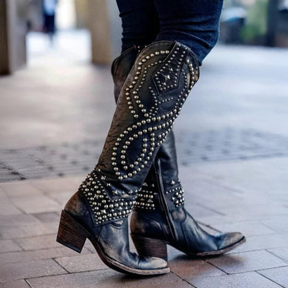 Women Embroidered Western Cowboy Boots | Knee High, Fashion