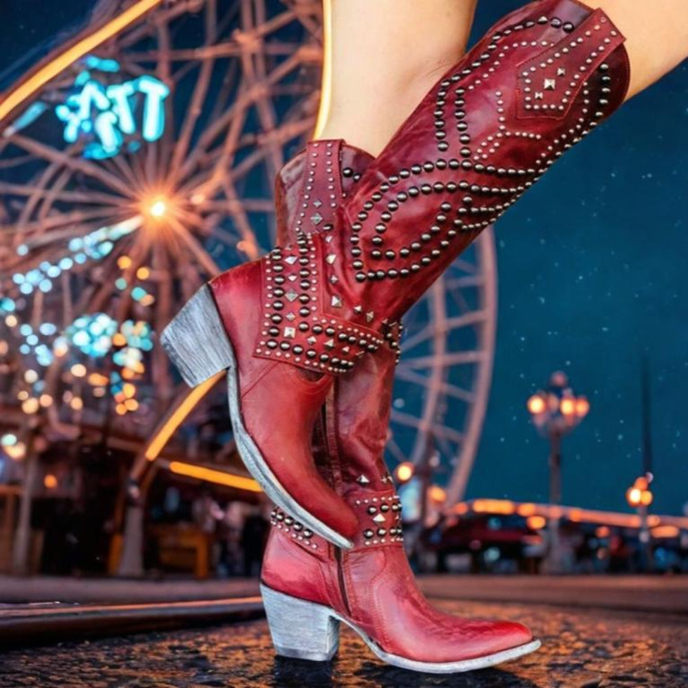 Women Embroidered Western Cowboy Boots | Knee High, Fashion