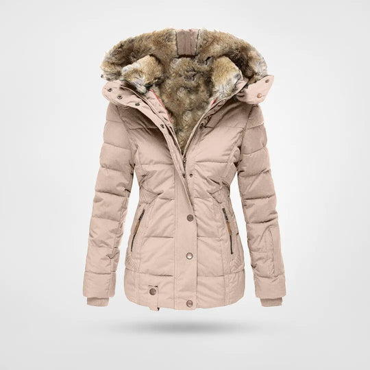 Women's Winter Puffer Jacket | Quilted Hooded Padded Coat