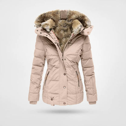 Women's Winter Puffer Jacket Quilted Hooded Padded Coat