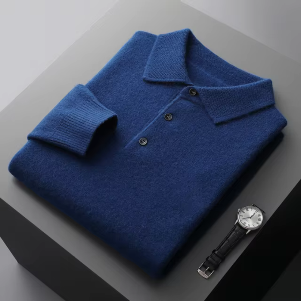 Polo Sweater – Natural-Fiber Blend Collar & Light Warmth - Image 9