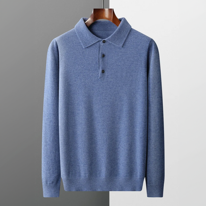 Polo Sweater – Natural-Fiber Blend Collar & Light Warmth - Image 2