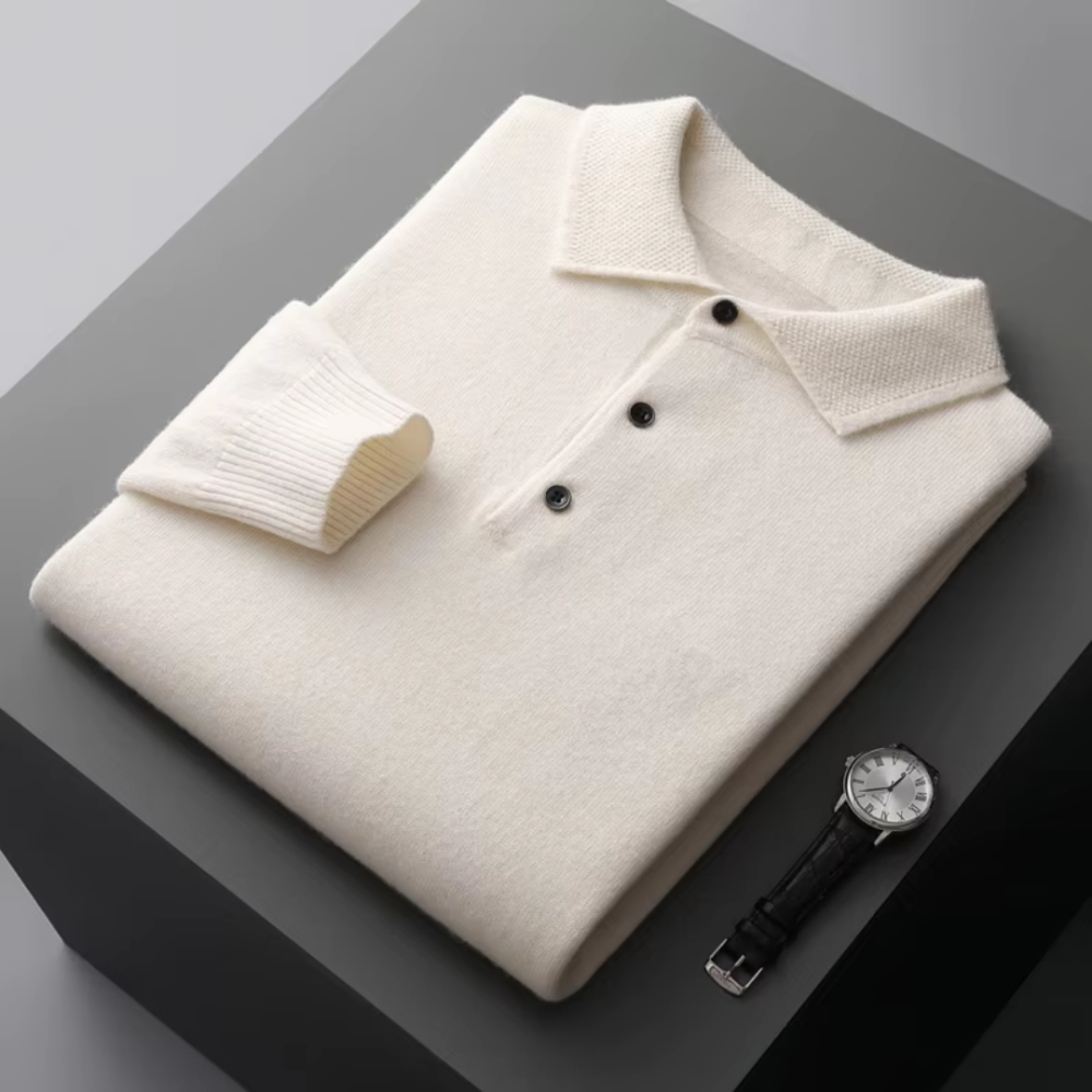 Polo Sweater – Natural-Fiber Blend Collar & Light Warmth - Image 7