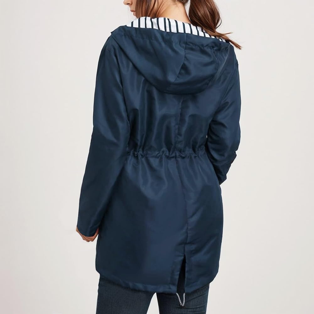 Rain Coat Women Waterproof Hooded Jacket for All Seasons 1
