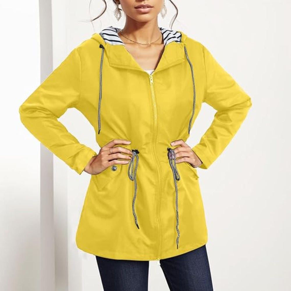 Rain Coat Women Waterproof Hooded Jacket for All Seasons 3