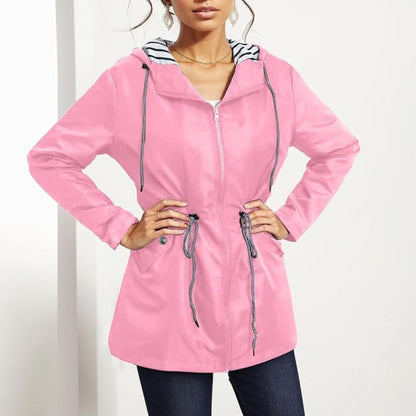 Rain Coat Women Waterproof Hooded Jacket for All Seasons 5
