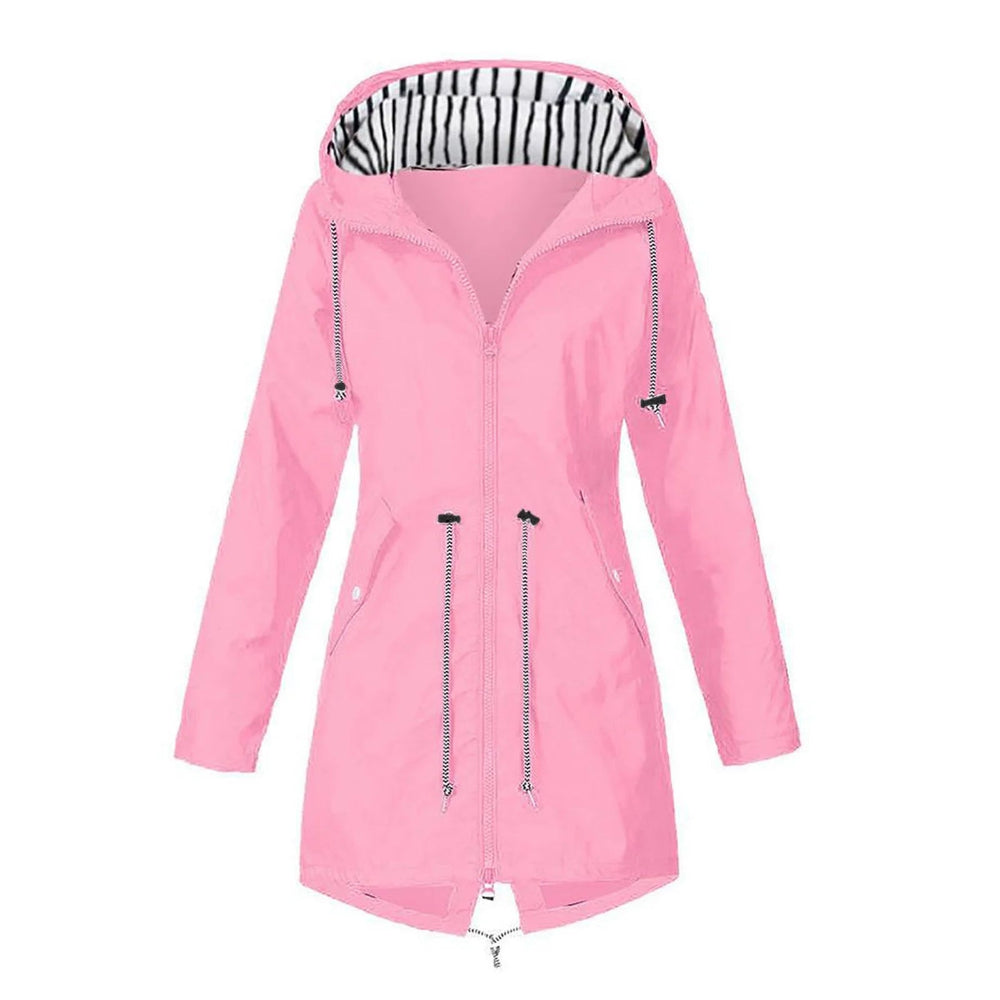 Rain Coat Women Waterproof Hooded Jacket for All Seasons 6