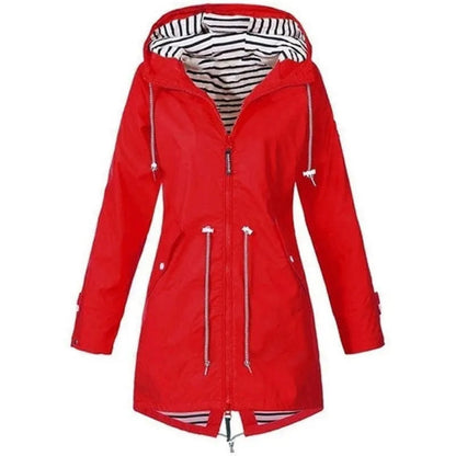 Rain Coat Women Waterproof Hooded Jacket for All Seasons 8
