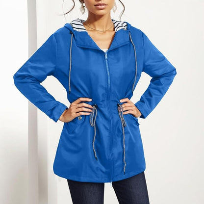 Rain Coat Women Waterproof Hooded Jacket for All Seasons 9