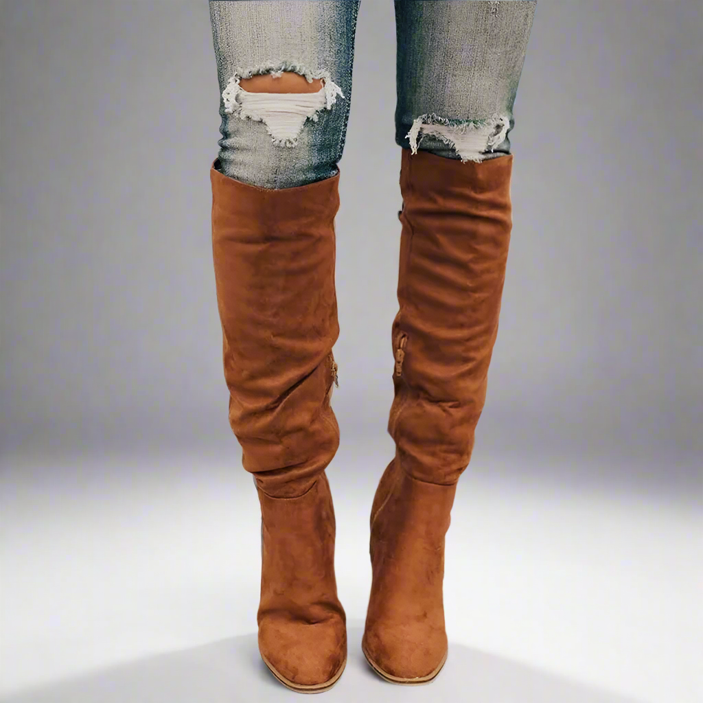Women's Knee High Boots | Heeled Slouch