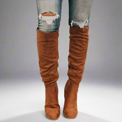 Women's Knee High Boots | Heeled Slouch