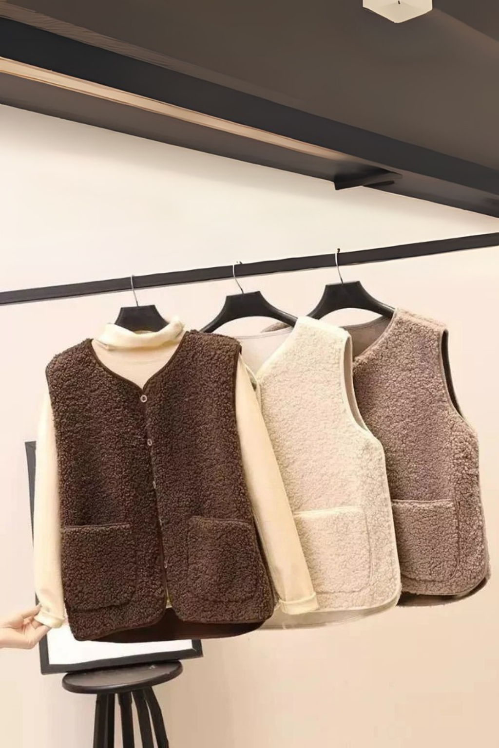 Women's Knitted Fleece Vest | Soft Sleeveless