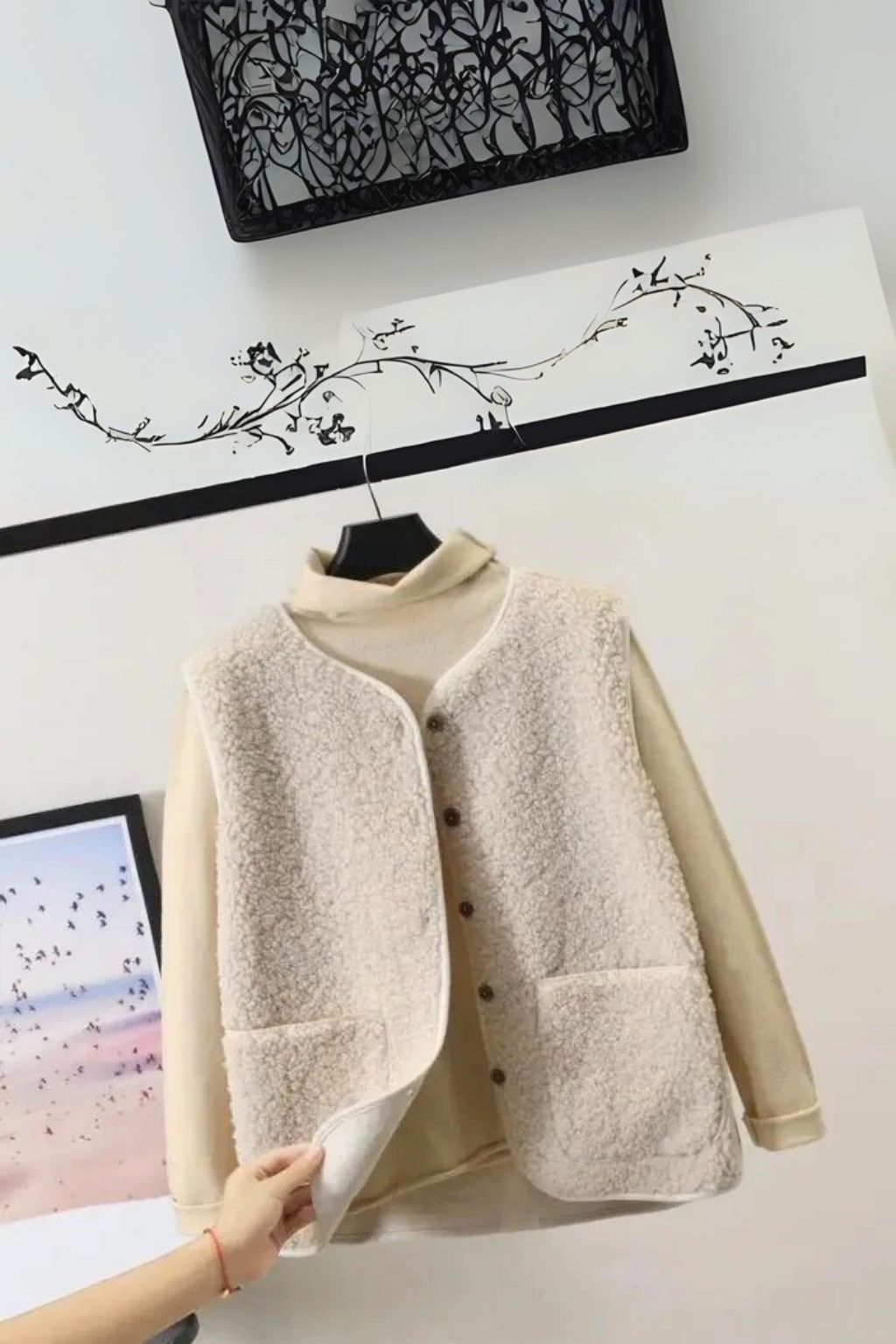 Women's Knitted Fleece Vest | Soft Sleeveless