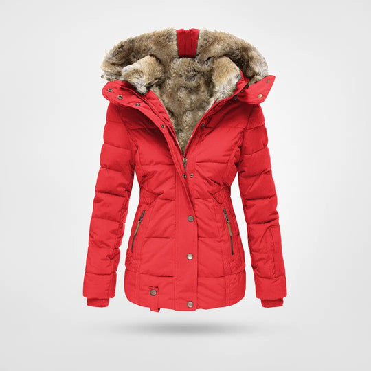 Women's Winter Puffer Jacket | Quilted Hooded Padded Coat