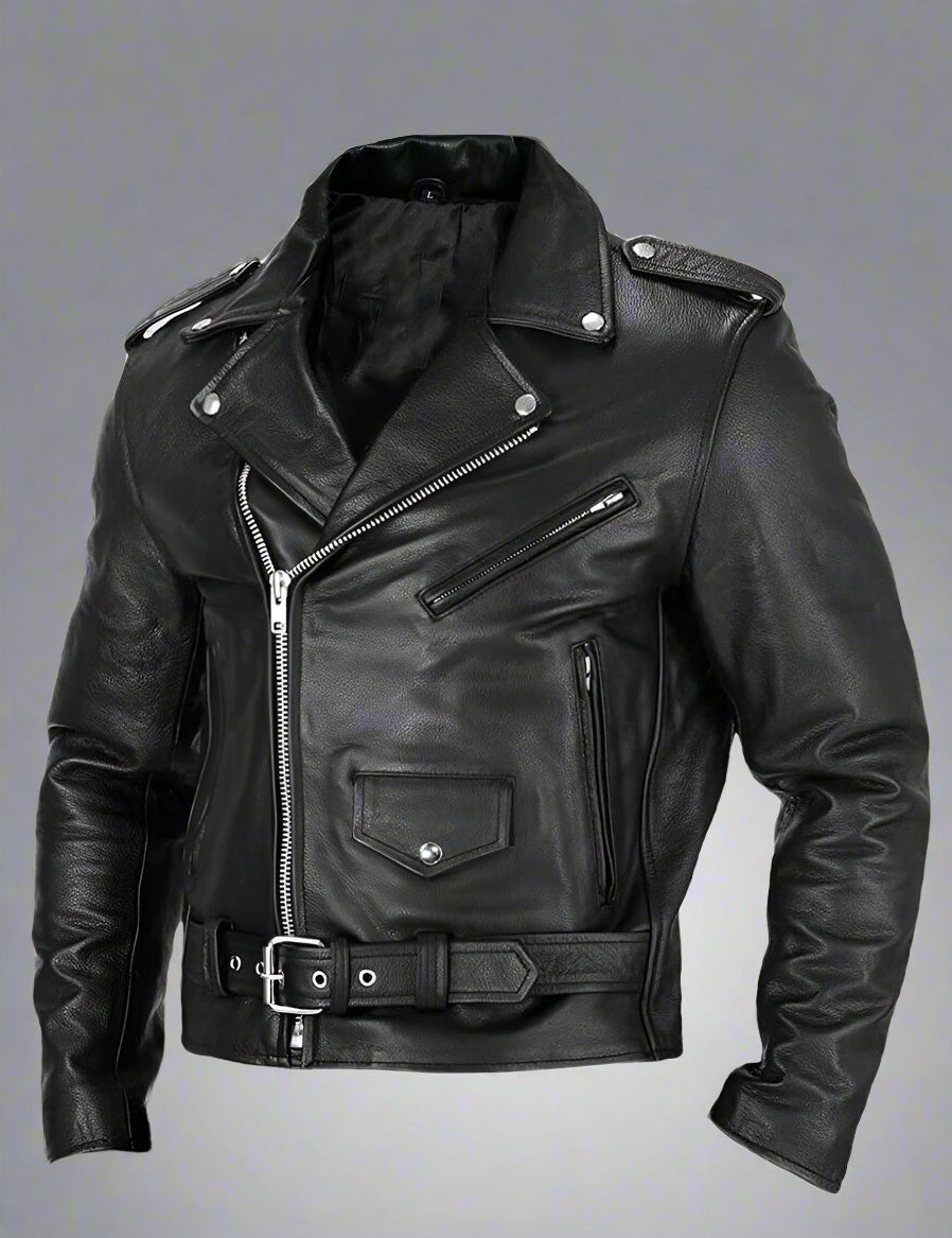 Men's Leather Bomber Jacket | Oversized Zip Up