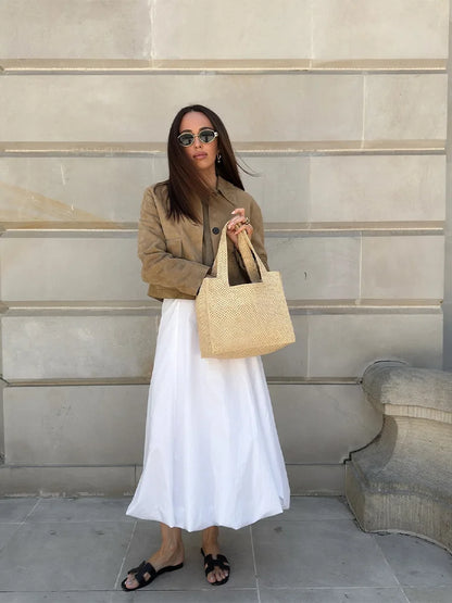 Women Suede Jacket | Short Tailored Button Style