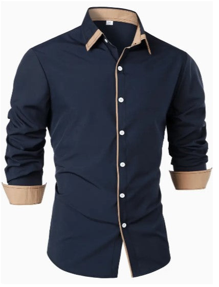 Men's Slim Fit Casual Shirt | Button Down Long Sleeve