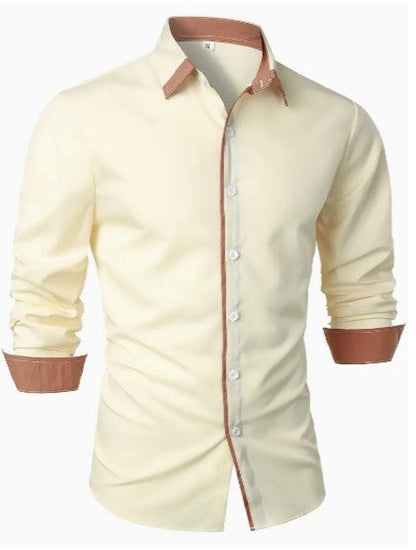 Men's Slim Fit Casual Shirt | Button Down Long Sleeve