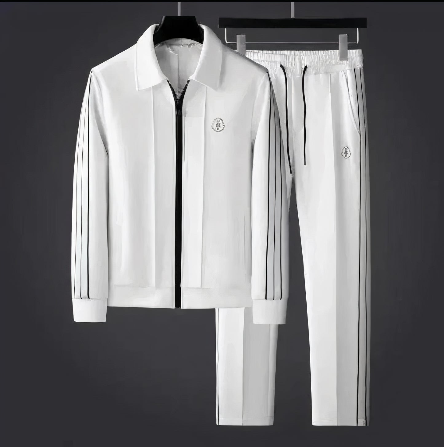 Men's Two-Piece Tracksuit Set | Zippered Jacket and Trousers