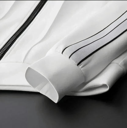 Men's Two-Piece Tracksuit Set | Zippered Jacket and Trousers