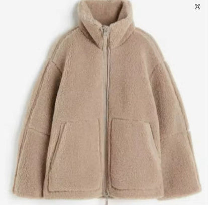 Women's Fluffy Teddy Jacket | Warm Padded Winter Coat