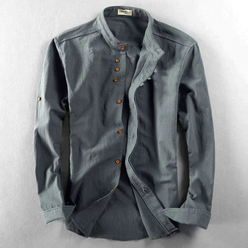 Men's Casual Long Sleeve Shirt | Vintage Button Up