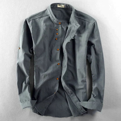 Men's Casual Long Sleeve Shirt | Vintage Button Up