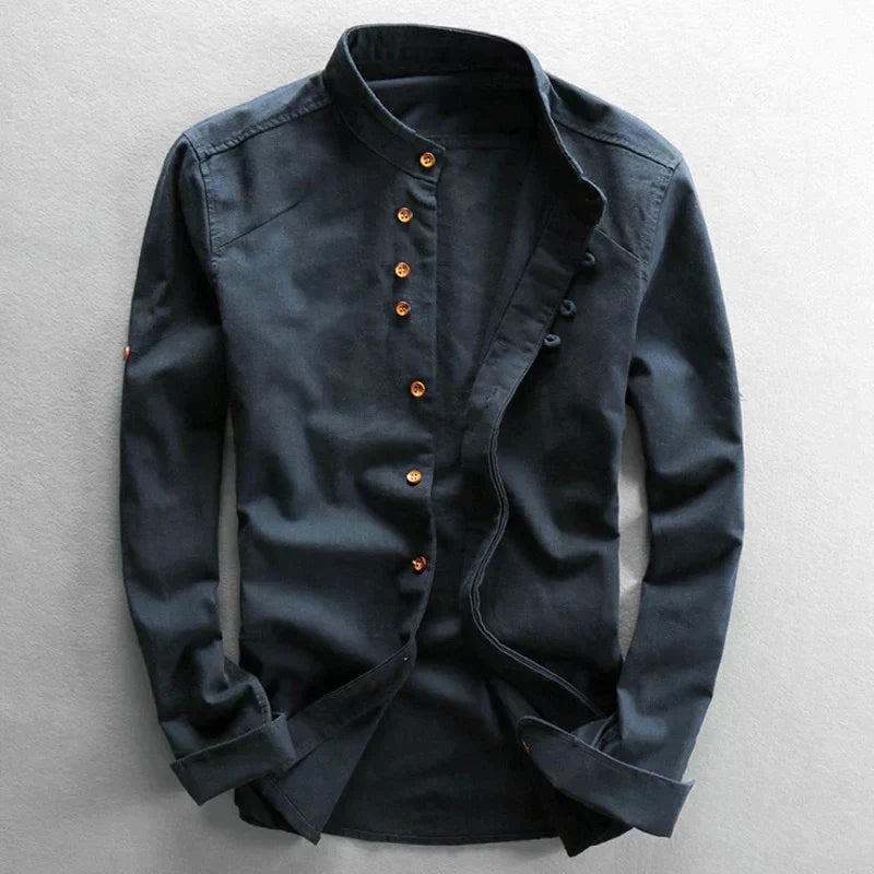 Men's Casual Long Sleeve Shirt | Vintage Button Up