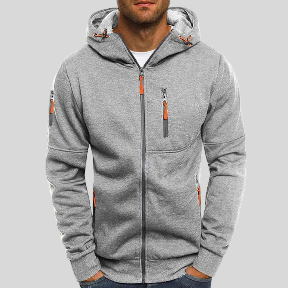 Stylish Zip Up Hoodie Jacket Soft Breathable Fabric Casual Wear 10