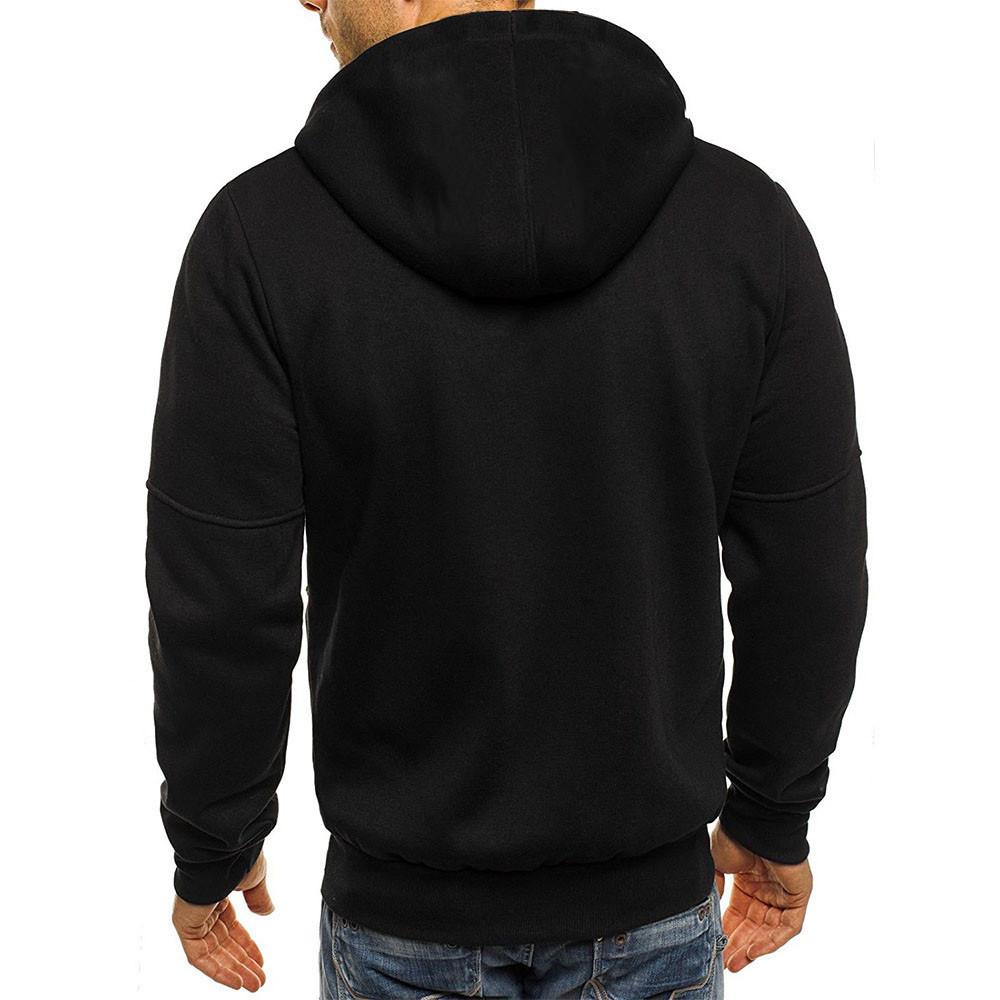 Stylish Zip Up Hoodie Jacket Soft Breathable Fabric Casual Wear 2