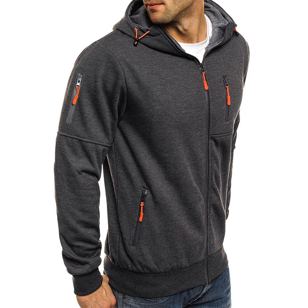Stylish Zip Up Hoodie Jacket Soft Breathable Fabric Casual Wear 4