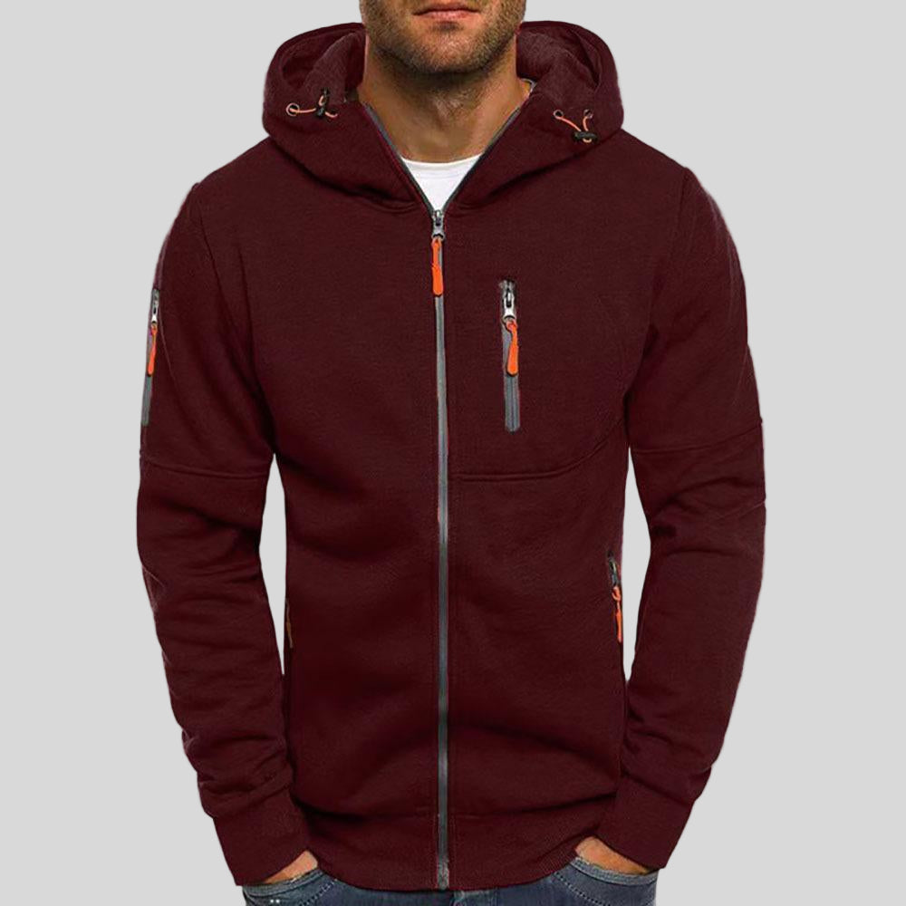 Stylish Zip Up Hoodie Jacket Soft Breathable Fabric Casual Wear 7