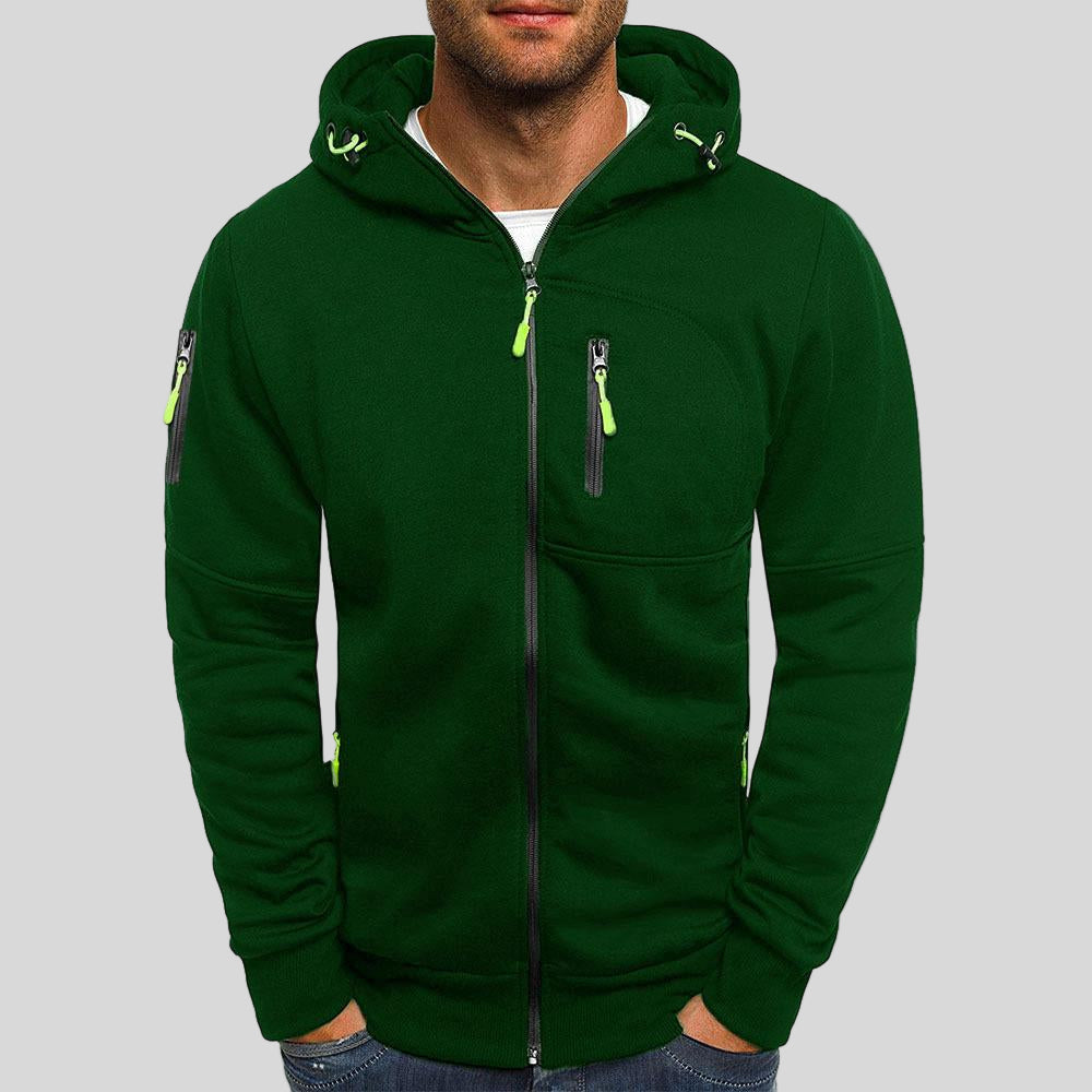 Stylish Zip Up Hoodie Jacket Soft Breathable Fabric Casual Wear 8