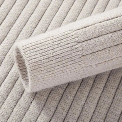 Sweater - High Collar Spun Blend & Half Zip Adjusts Fit - Image 4