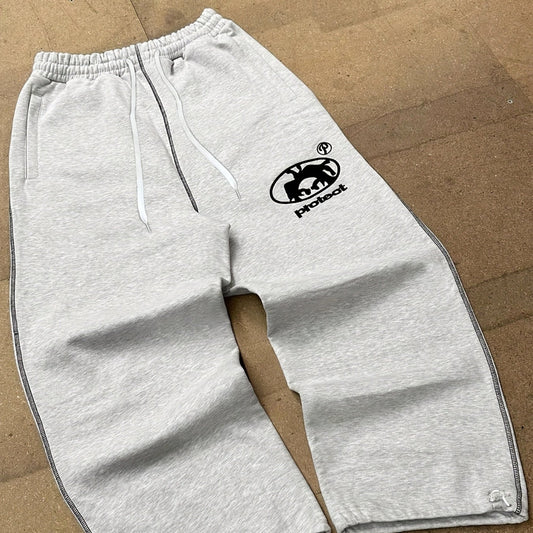 Unisex Oversized Streetwear Sweatpants Comfy Relaxed Fit
