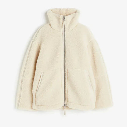 Women's Fluffy Teddy Jacket | Warm Padded Winter Coat
