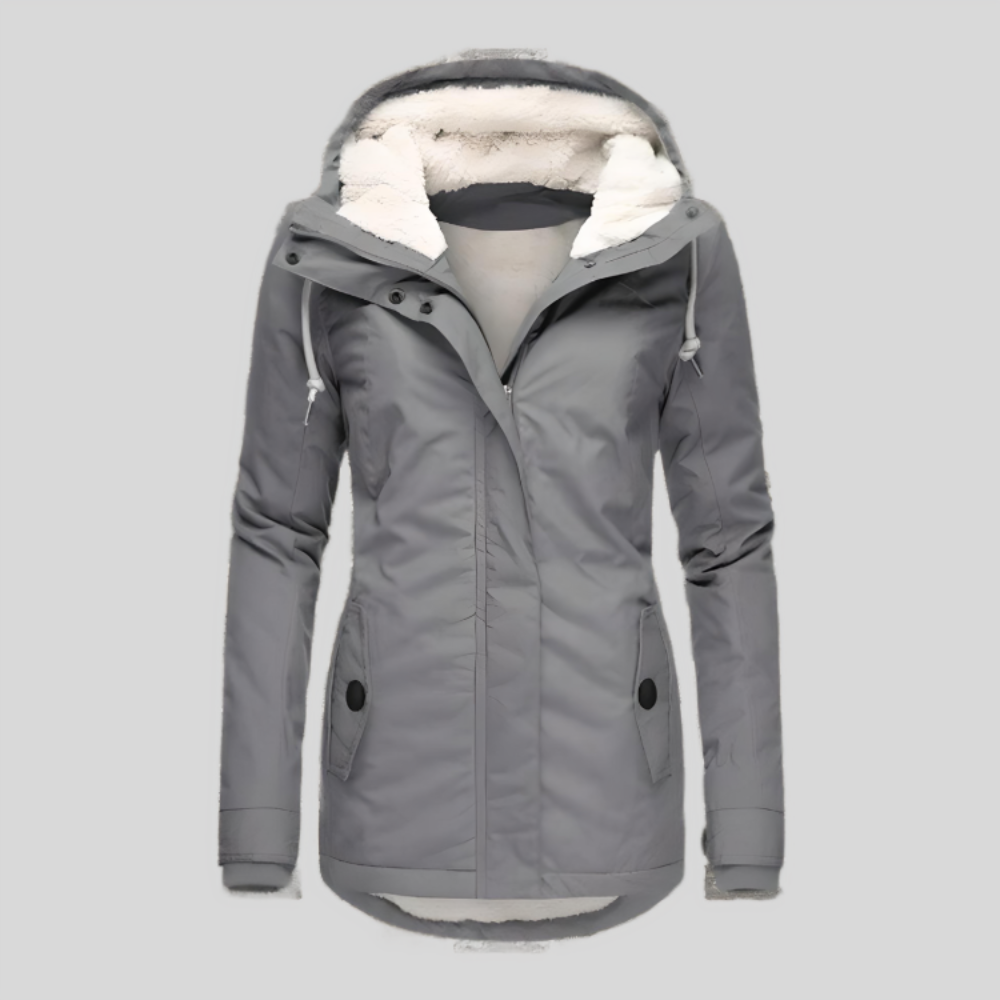 Women Warm Waterproof Winter Jacket Hooded Insulated
