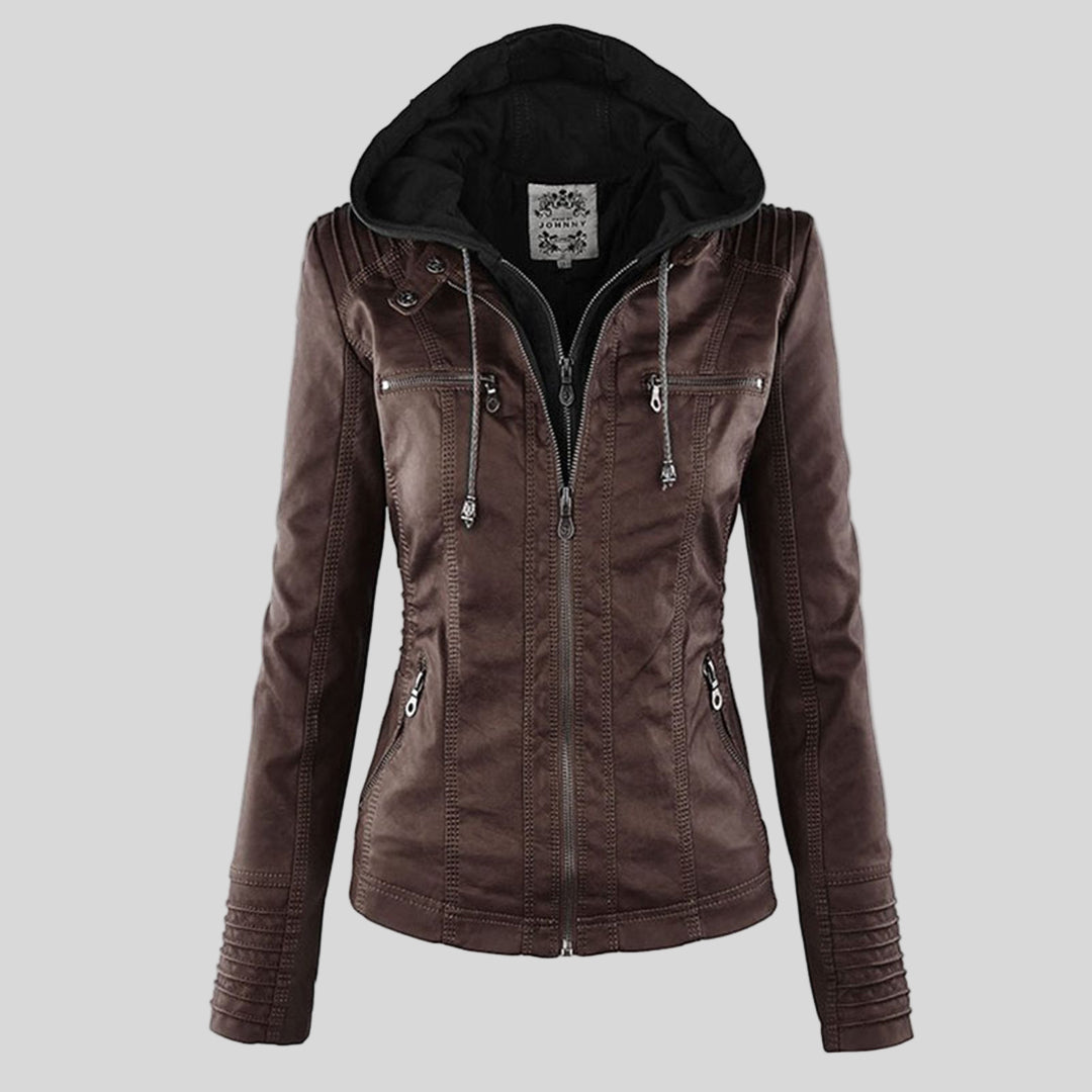 Weatherproof Women's Jacket Detachable Hood Elegant Design 10