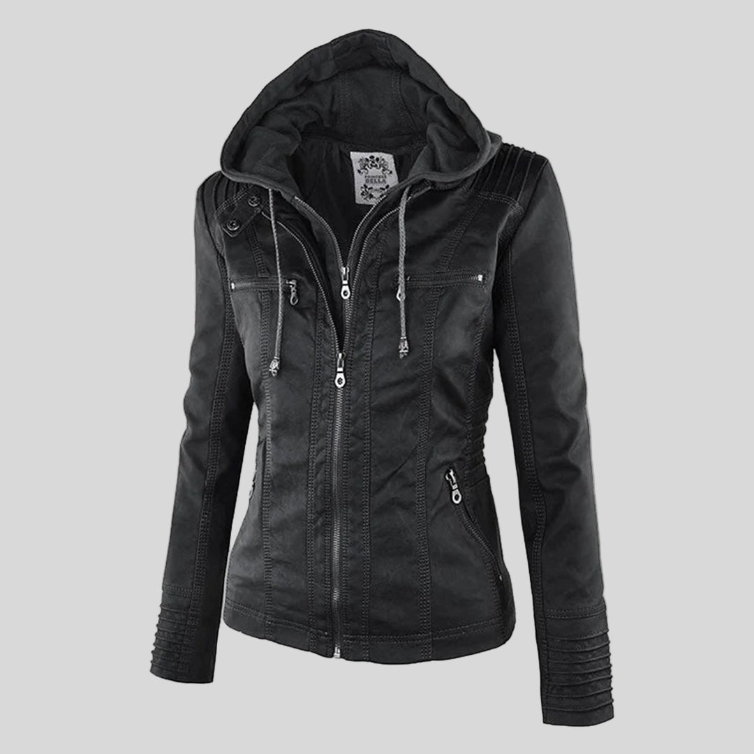 Weatherproof Women's Jacket Detachable Hood Elegant Design 4